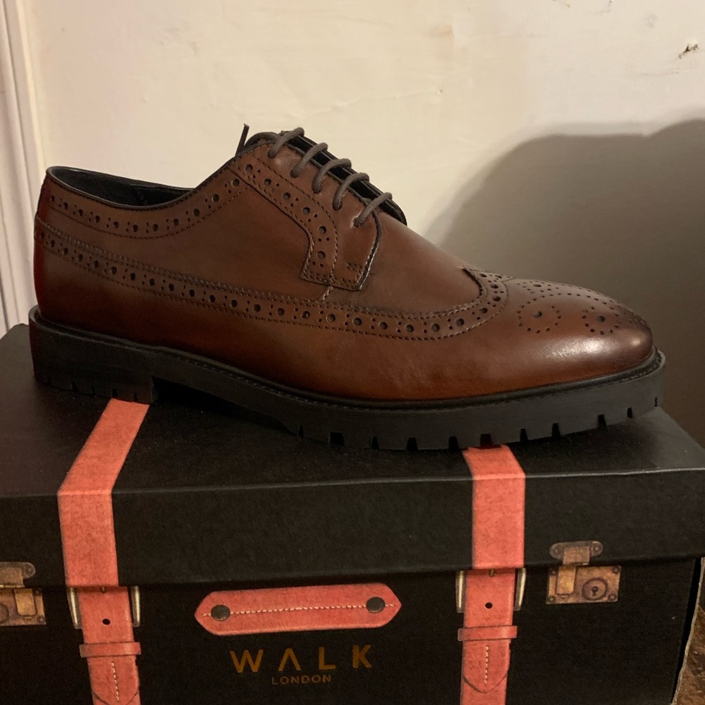 Walk London Leather Loafers In Brown